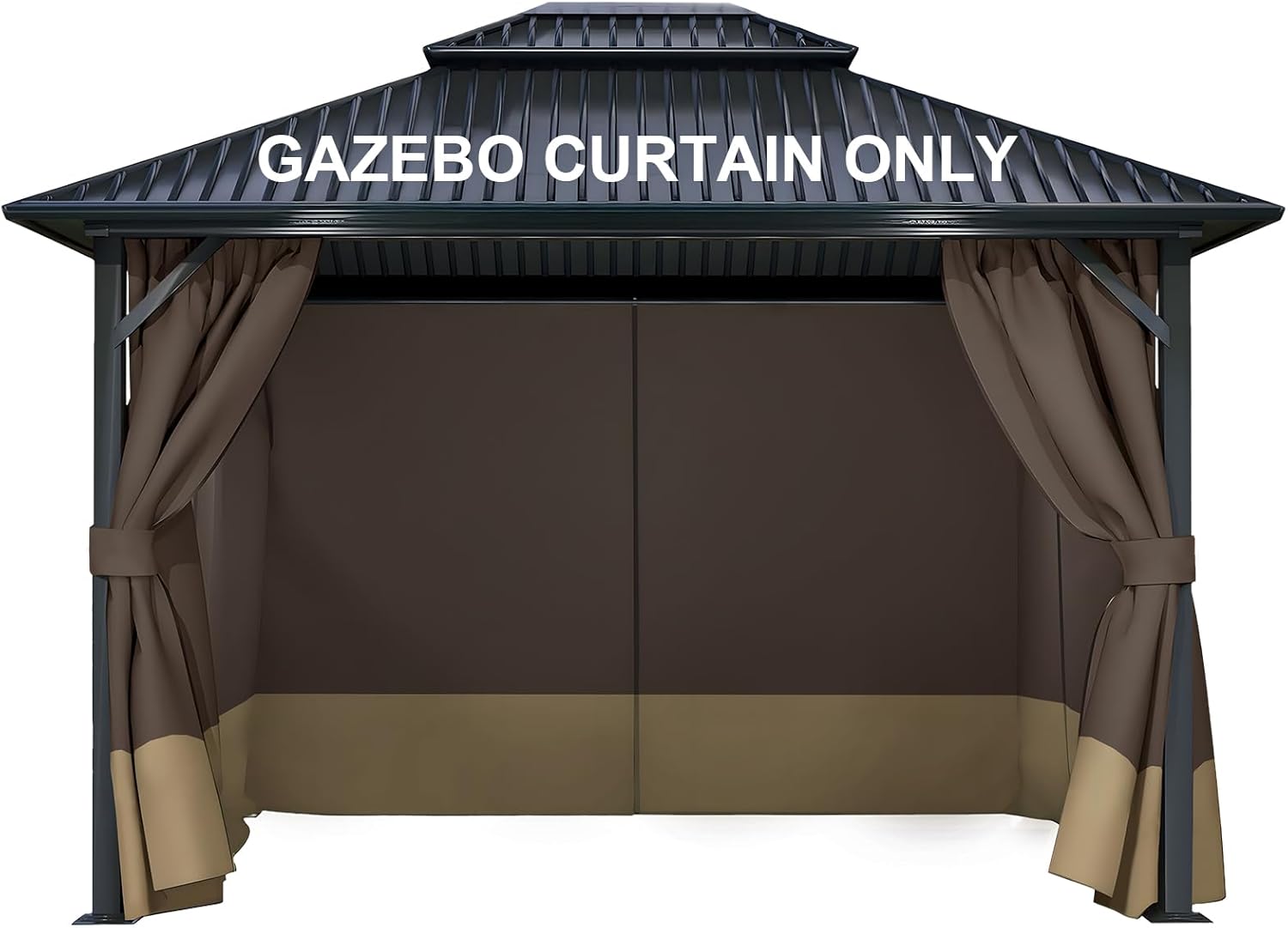 Amazon.com : COWVIE 4-Panel 10' x 10' Gazebo Replacement Curtains, Patio Privacy Sidewalls with ...