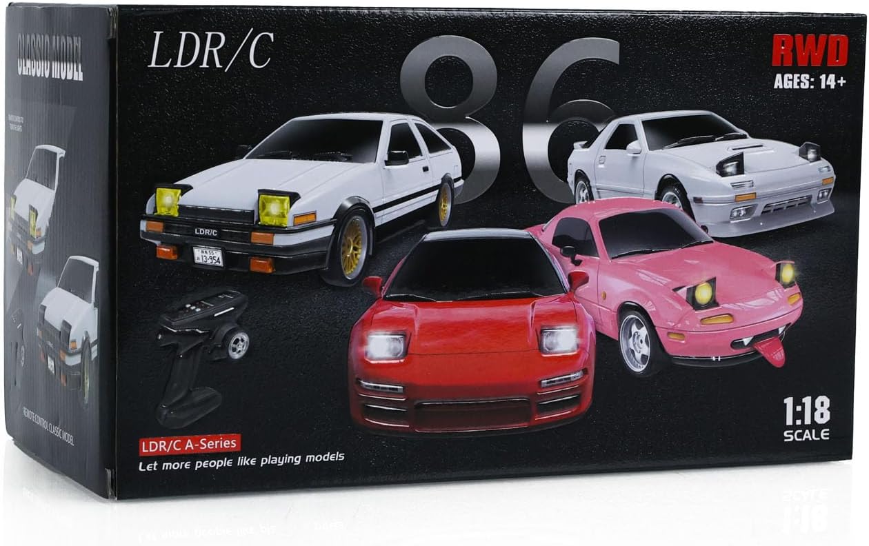 1/18 RC Drift Racing Car Rwd LDRC LD1801 Wireless Control Vehicle Gyroscope Light System Motor Servo ESC