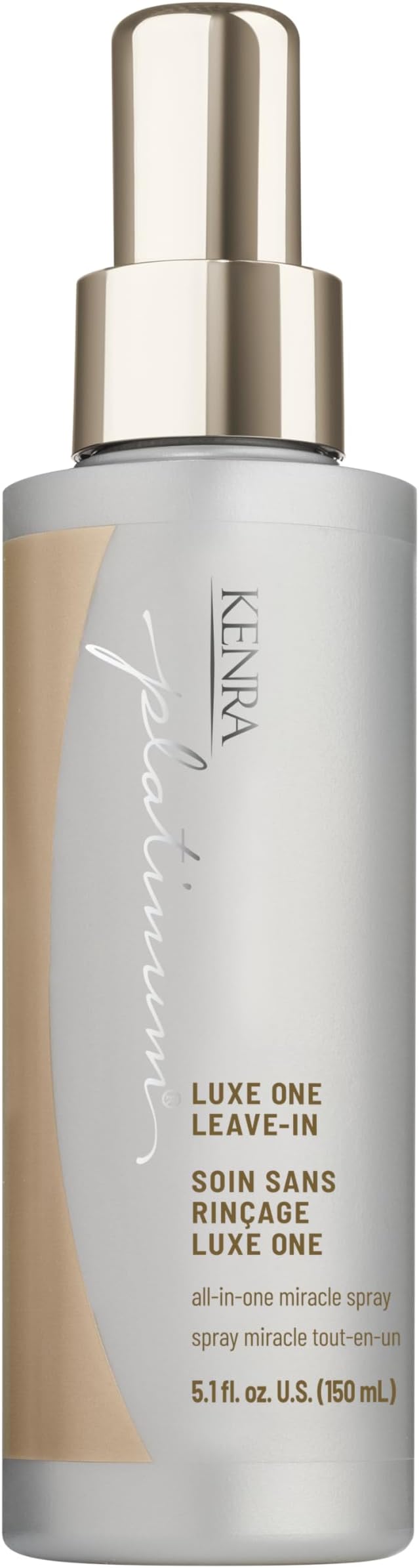 Platinum Luxe One Leave-In | All-In One Miracle Spray | Enriched with Precious Gold | Opulent Slip & Shine | Thermal/Heat Protection | Medium To Coarse Hair | 5 fl. Oz