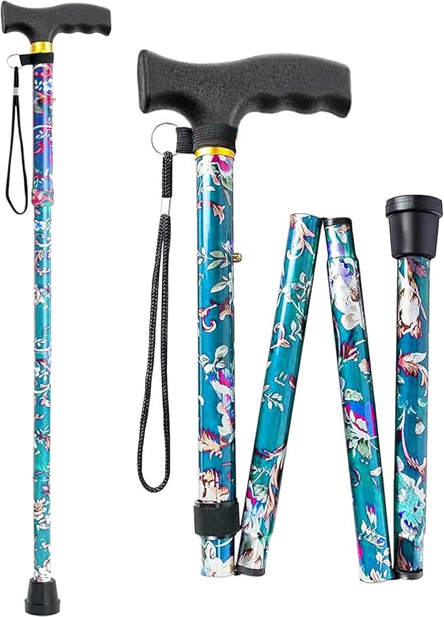 Folding Walking Sticks for Women, Men Adjustable Heights Elderly