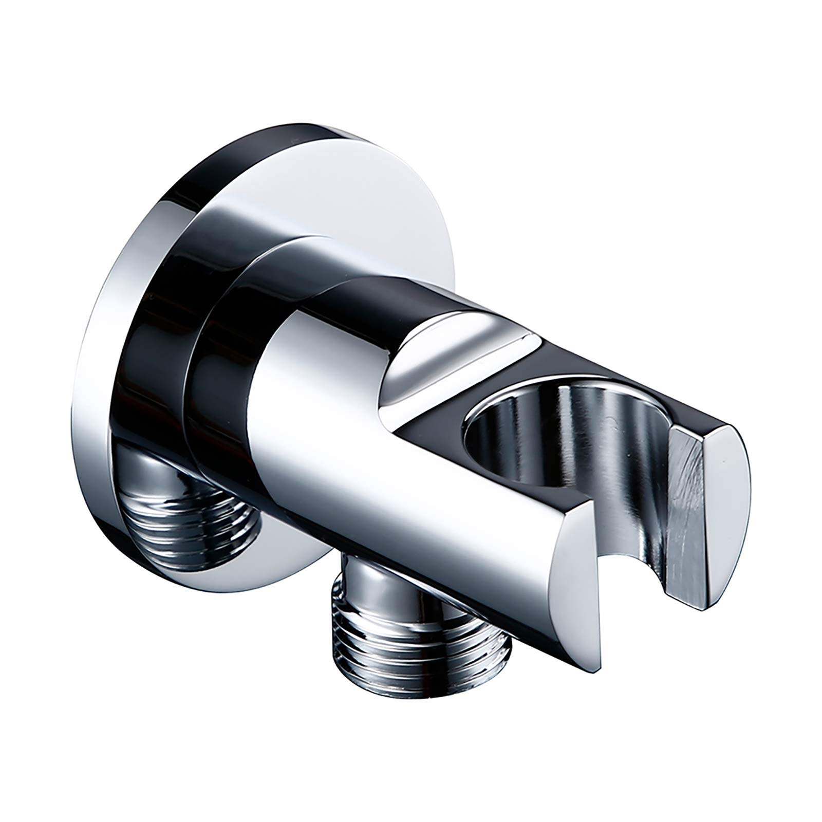 AKAZI Duschkopfhalter Messing Handbrausehalterung Wandmontage Duschhalterung Quadratischer Duschhalter Praktisch Optional Für Alle Familien,Chrom (Chrome)