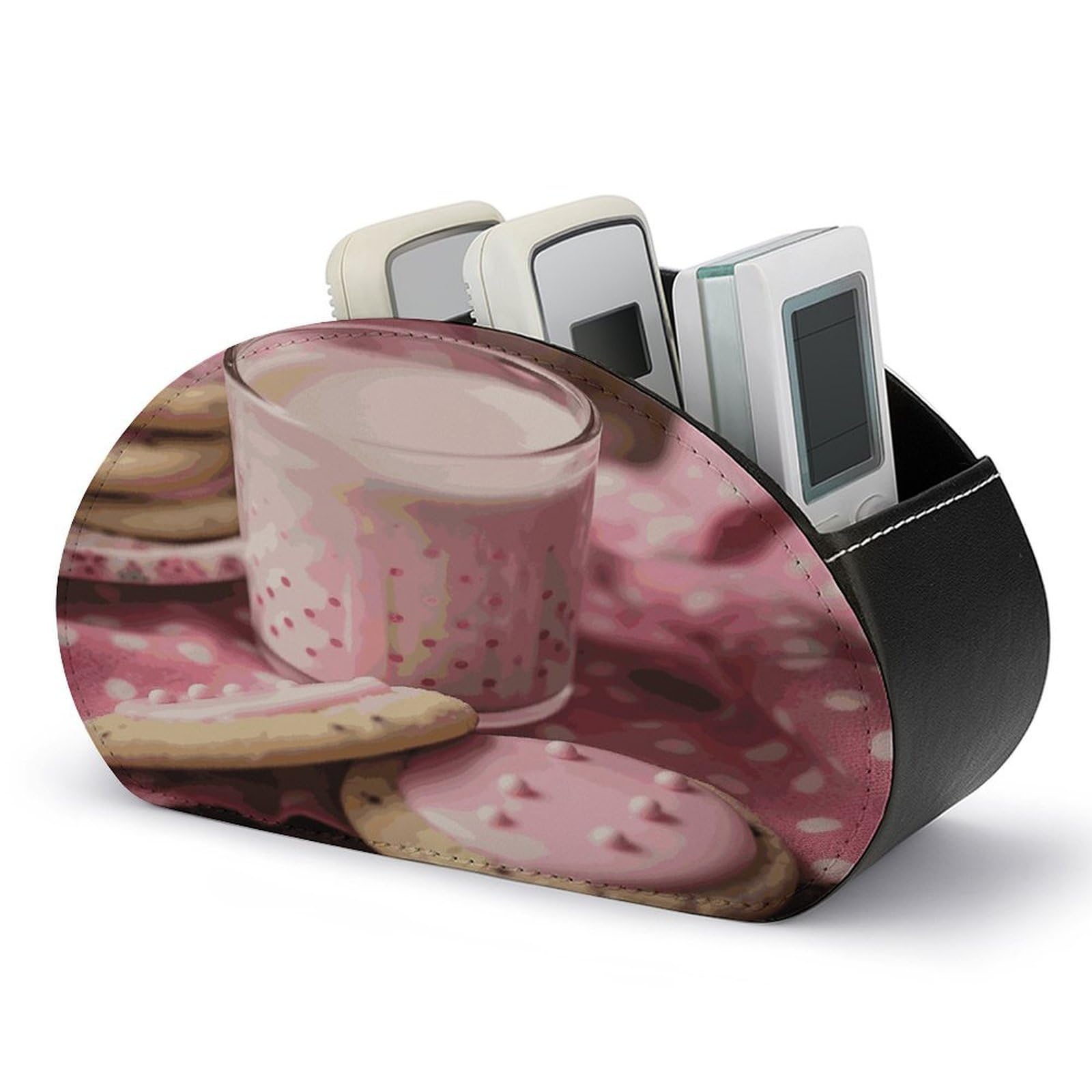 Btcowzrv Style Hot Milk And Biscuits Remote Control Holder With 5 Compartments