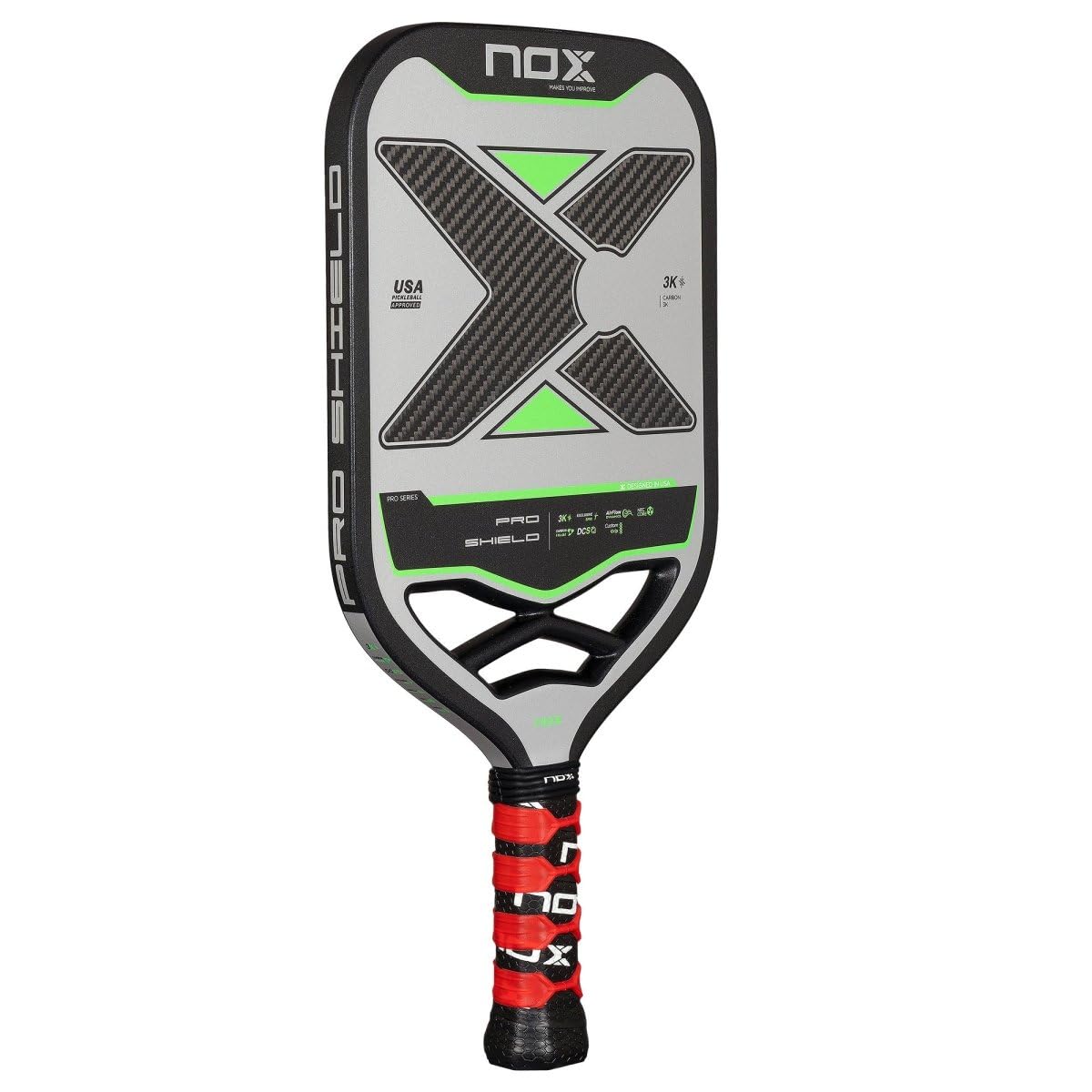 NOX Pickleball Paddel 2025 Luxury & Pro Series | 18K & 3K Kohlefaser, verbesserter Komfort & Ultra Power Kerne, exklusive Spin & Airflow Dynamik & Custom Grip | Zugelassene Pickleball-Schläger für