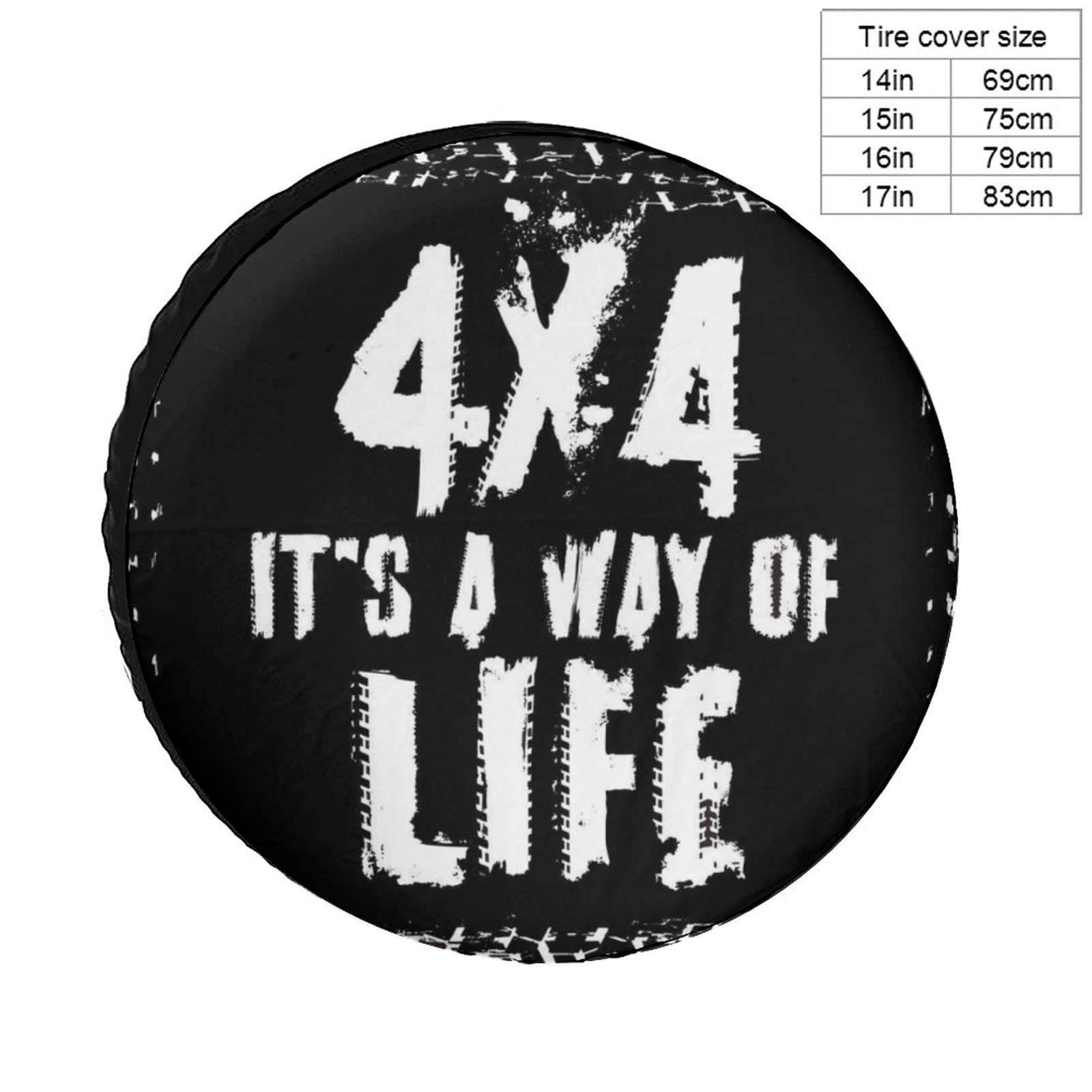 Copertura Per Pneumatico Di Scorta NIBABAEU 16" - Impermeabile Antipolvere, Design 4x4 My Way Of Life