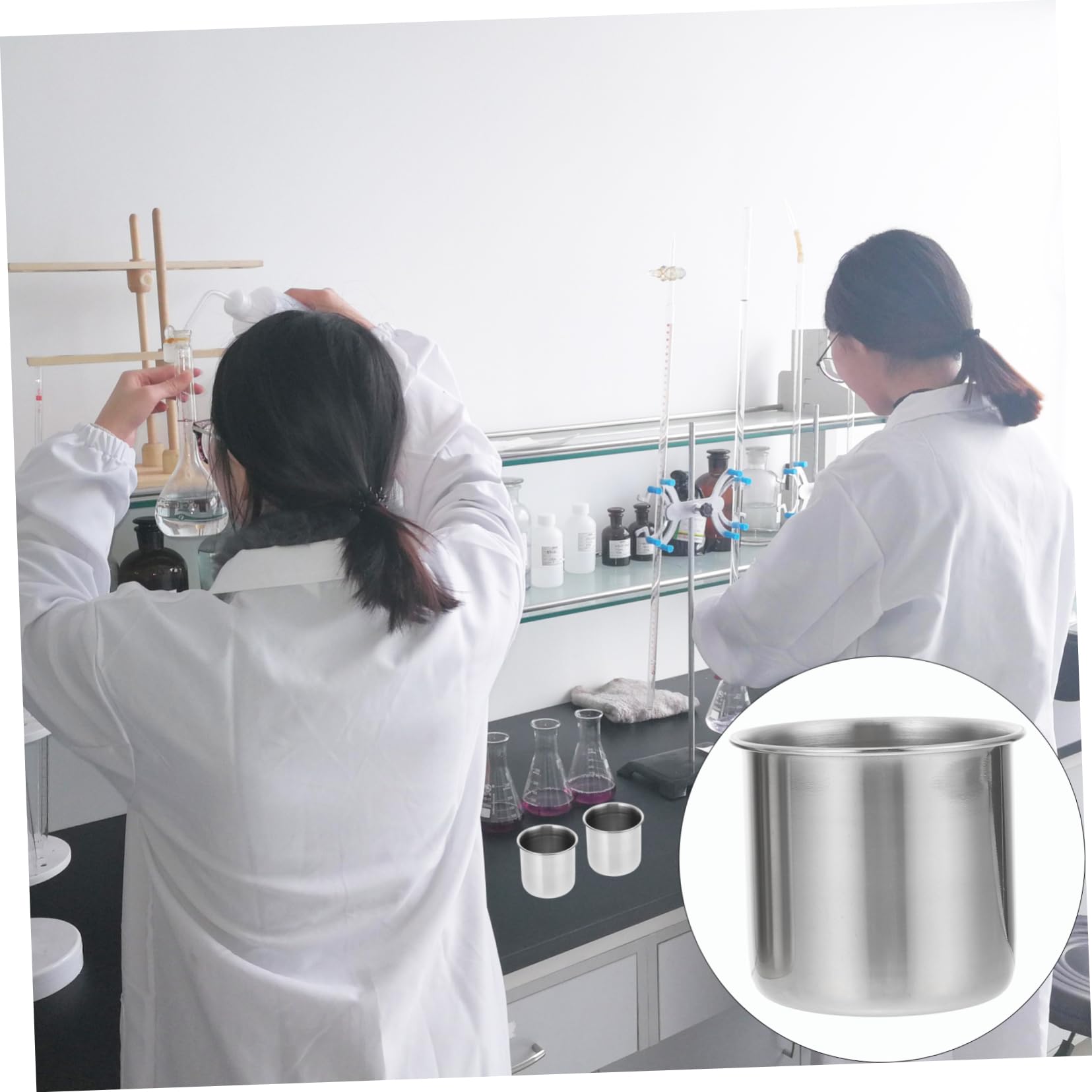UKCOCO 6piezas Vaso de Medicina de Acero Inoxidable Vaso Medidor Pequeño sin Escala para Medicamentos o Recolección de Muestras