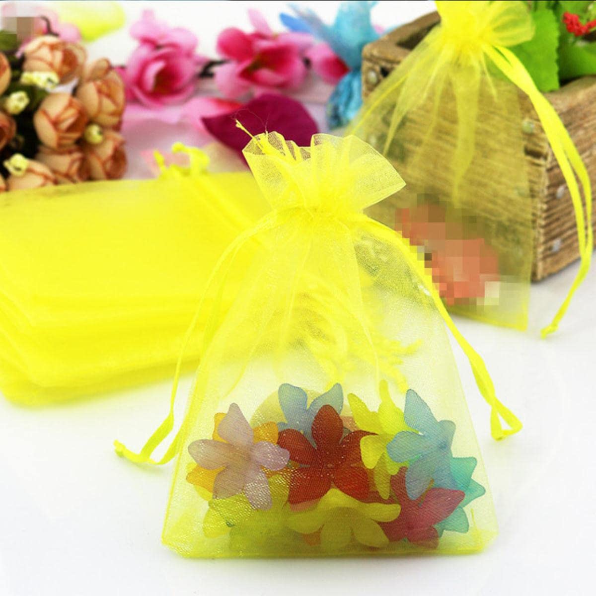 10 sztuk 15x20 17x23 20x30 Organza Torby Opakowania Woreczki Bożonarodzeniowe Biżuteria Torba Ślub Dekoracja Urodziny Party Supplies Craft Bag(Unique Colour,17x23cm Organza Bags)