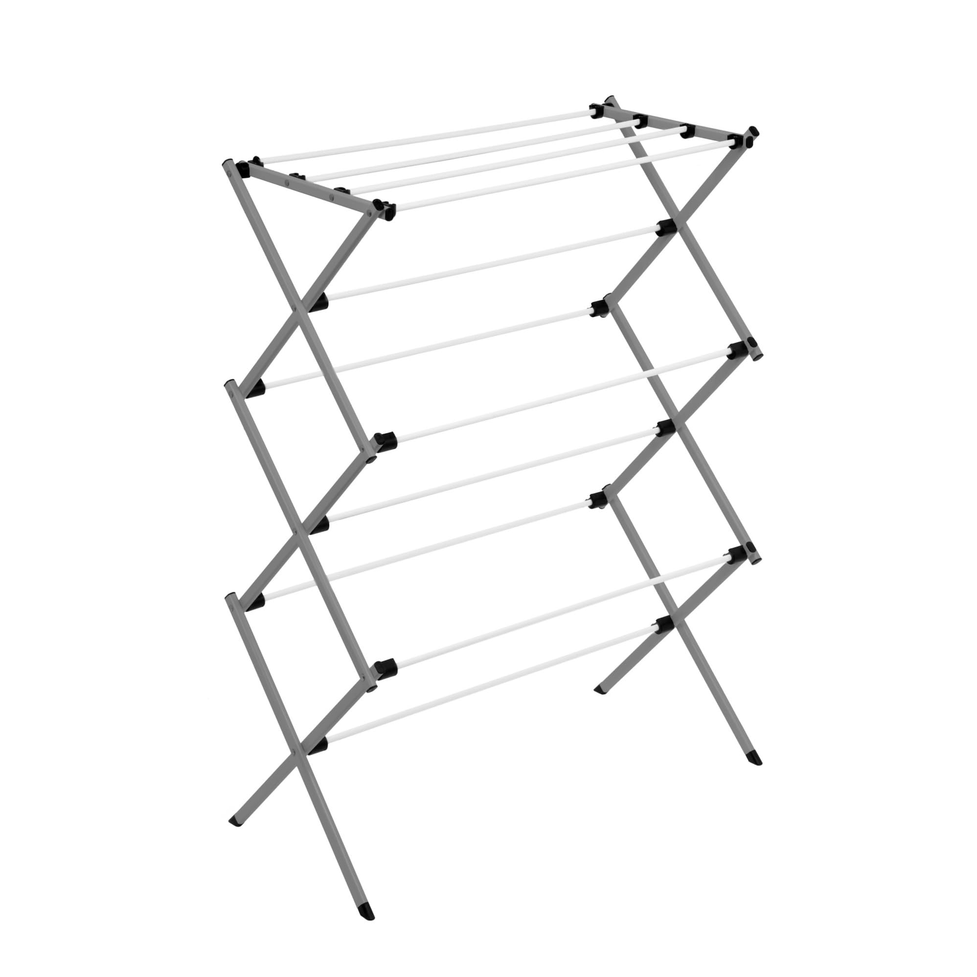Honey Can Do Tendedero Montable, Acero Inoxidable, Blanco y Gris, 8.255x15.24x72.08 cm