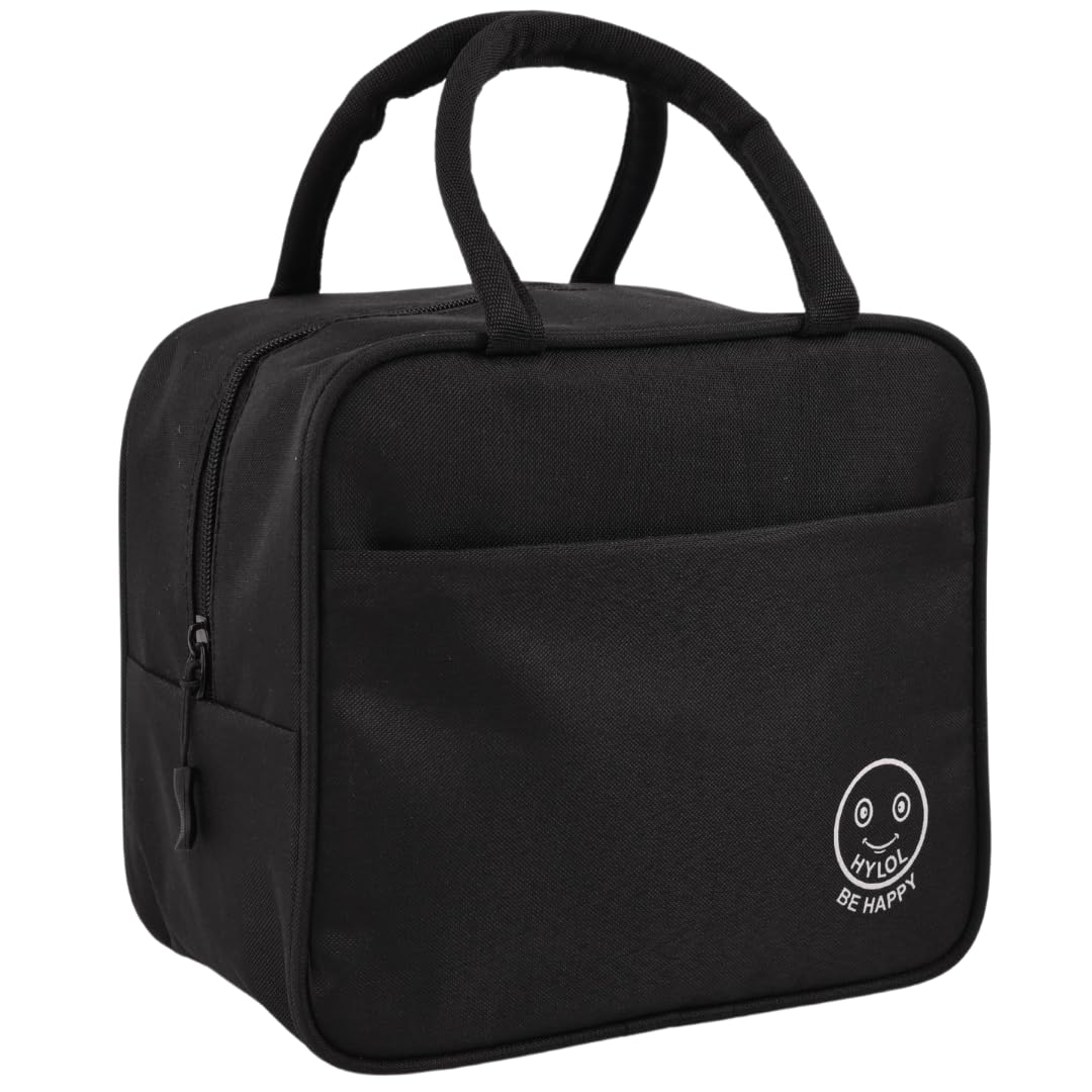 HYLOL Women and Kids Portable and Reusable Insulated Cotton Thermal Cooler Lunch/Tiffin/Storage Bag for Office Women, College, and School (Black 01) (B0DJ2HZTC6) Amazon Price History, Amazon Price Tracker