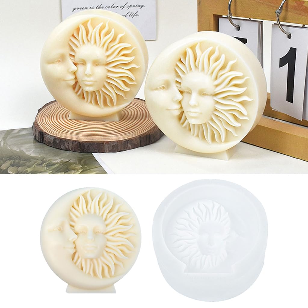 Stampi a forma di candela 3D in rilievo per candele in gesso decorazione per la casa di Natale stampo in silicone