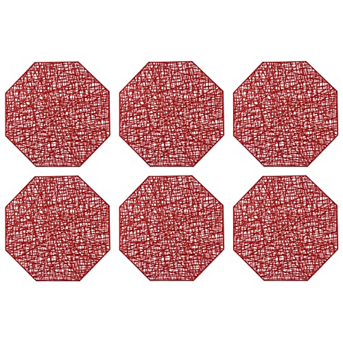 Set de table rouge PVC isolant lot de 6 protège votre nappe de la chaleur