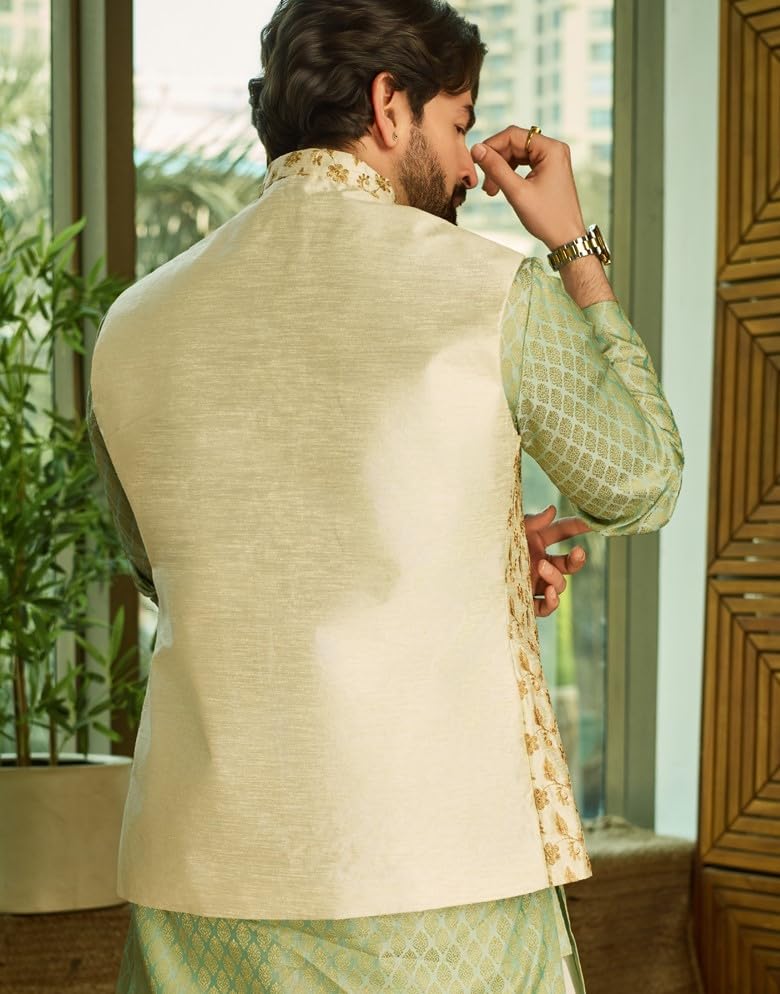 Image of SOJANYA (Since 1958, Men's Silk Fancy Border Dhoti