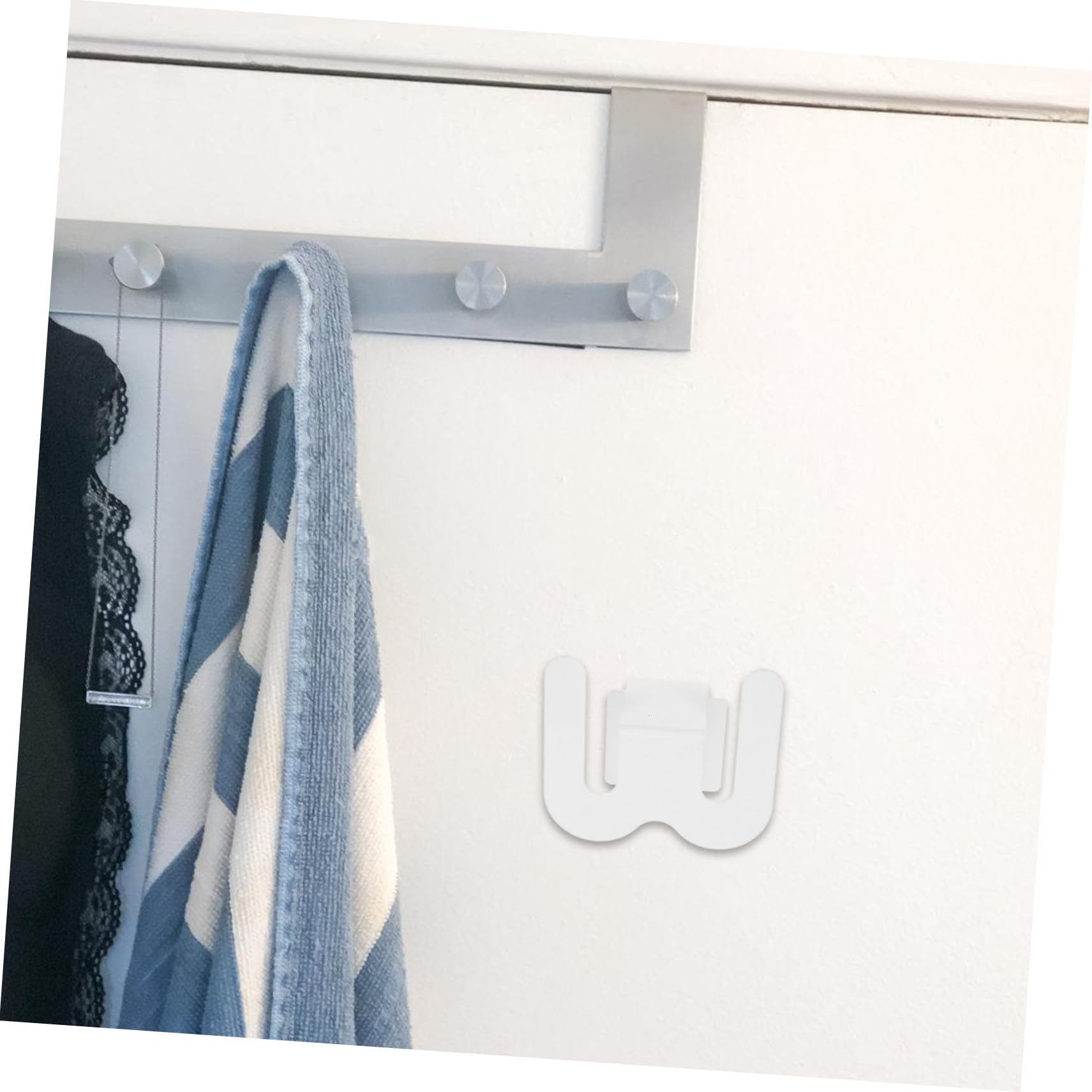 Ciieeo 2-Częściowy Wieszak Na Kapcie Do Łazienki Wiszący Organizer Na Buty Organizer Do Przechowywania Butów Wiszący Uchwyt Na Buty Ścienny Stojak Na Biały Aluminiowy