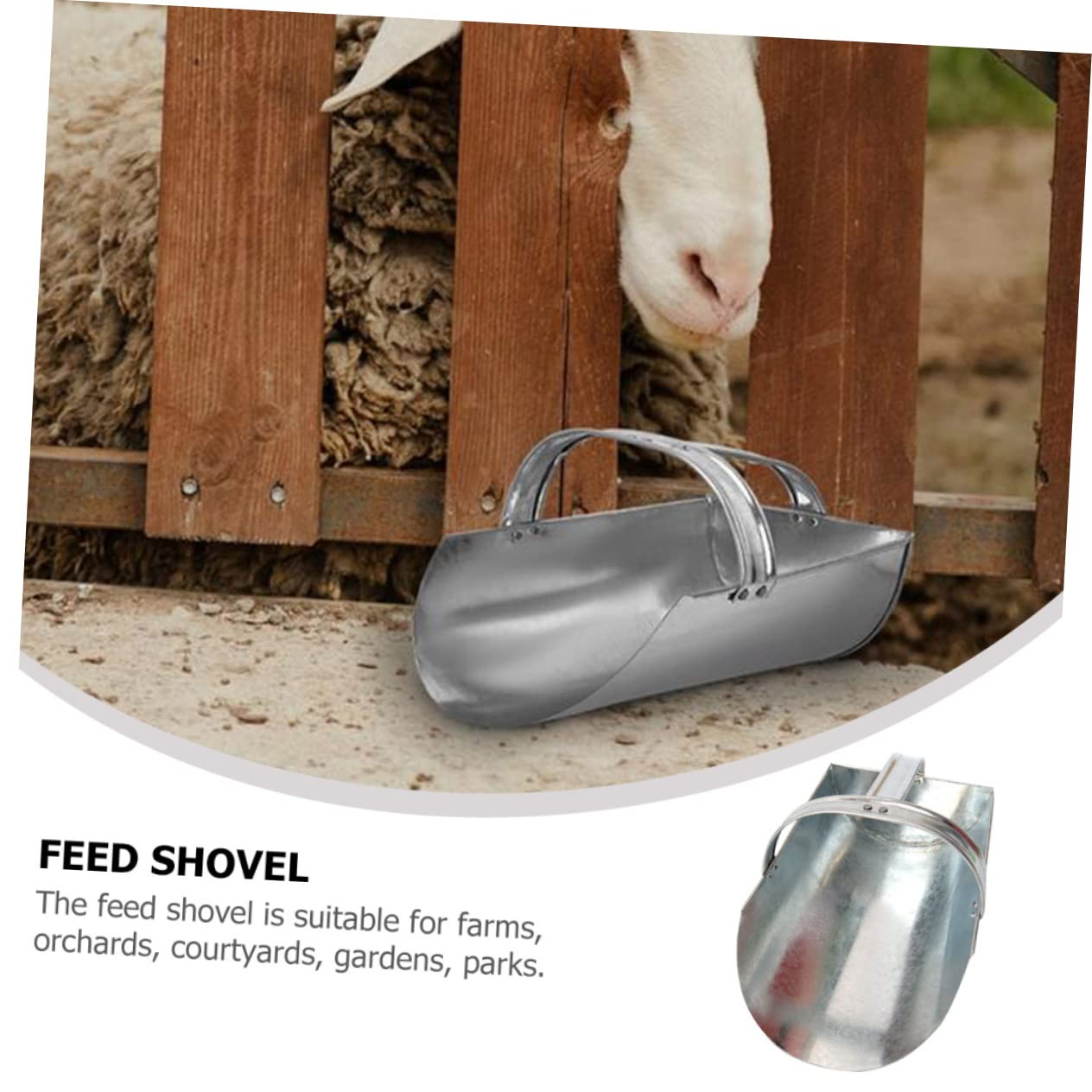 Mikikit 2 Pcs Ergonomic Hand Scoop Litter Scooper for Pet Feeding Smooth Surface for Easy Use