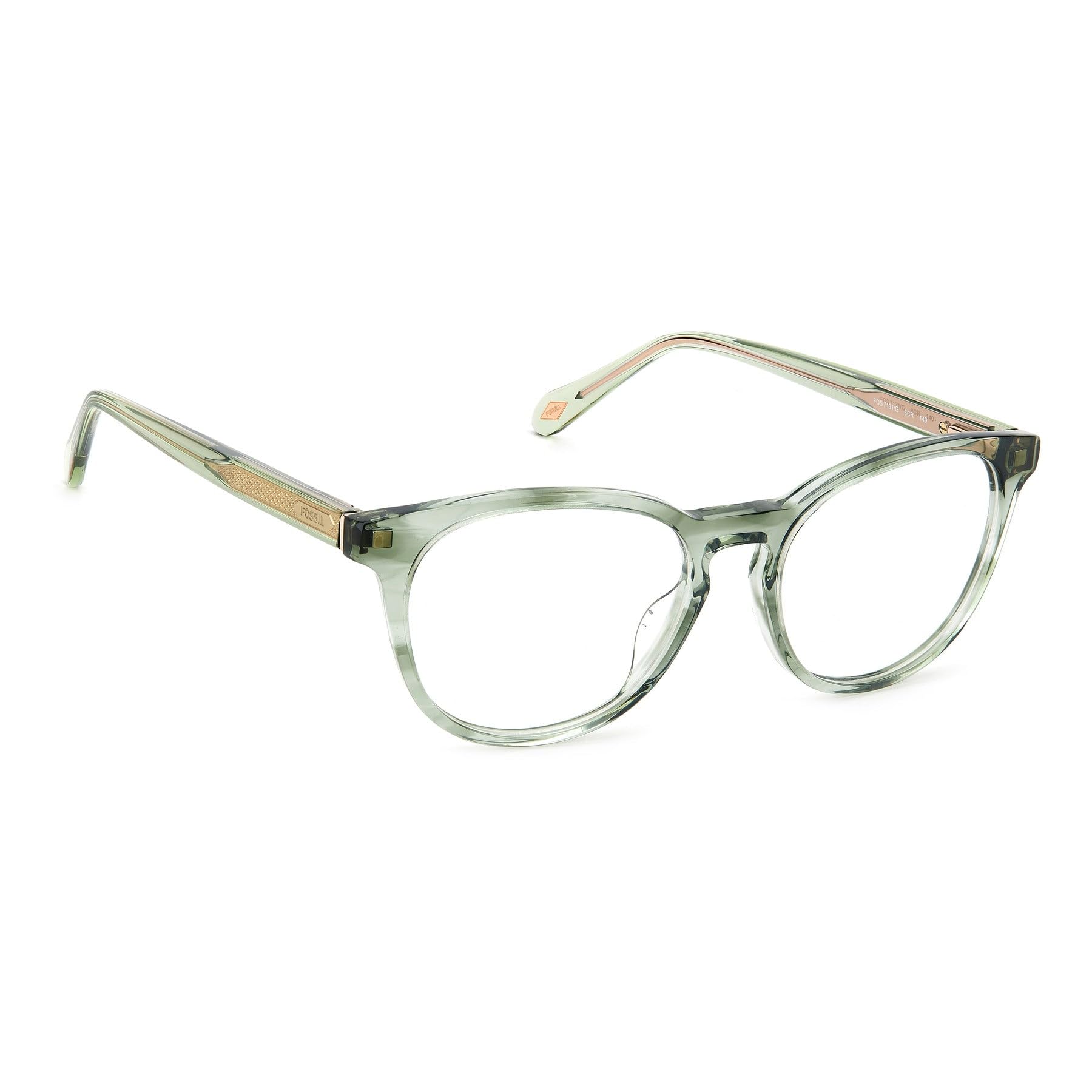 Fossil Brille mit Sehstärke für Damen optional mit Sonnenbrillentönung oder Blaulichtfilter, Quadratisch, gefertigt aus Acetat (inklusive Brillenetui)