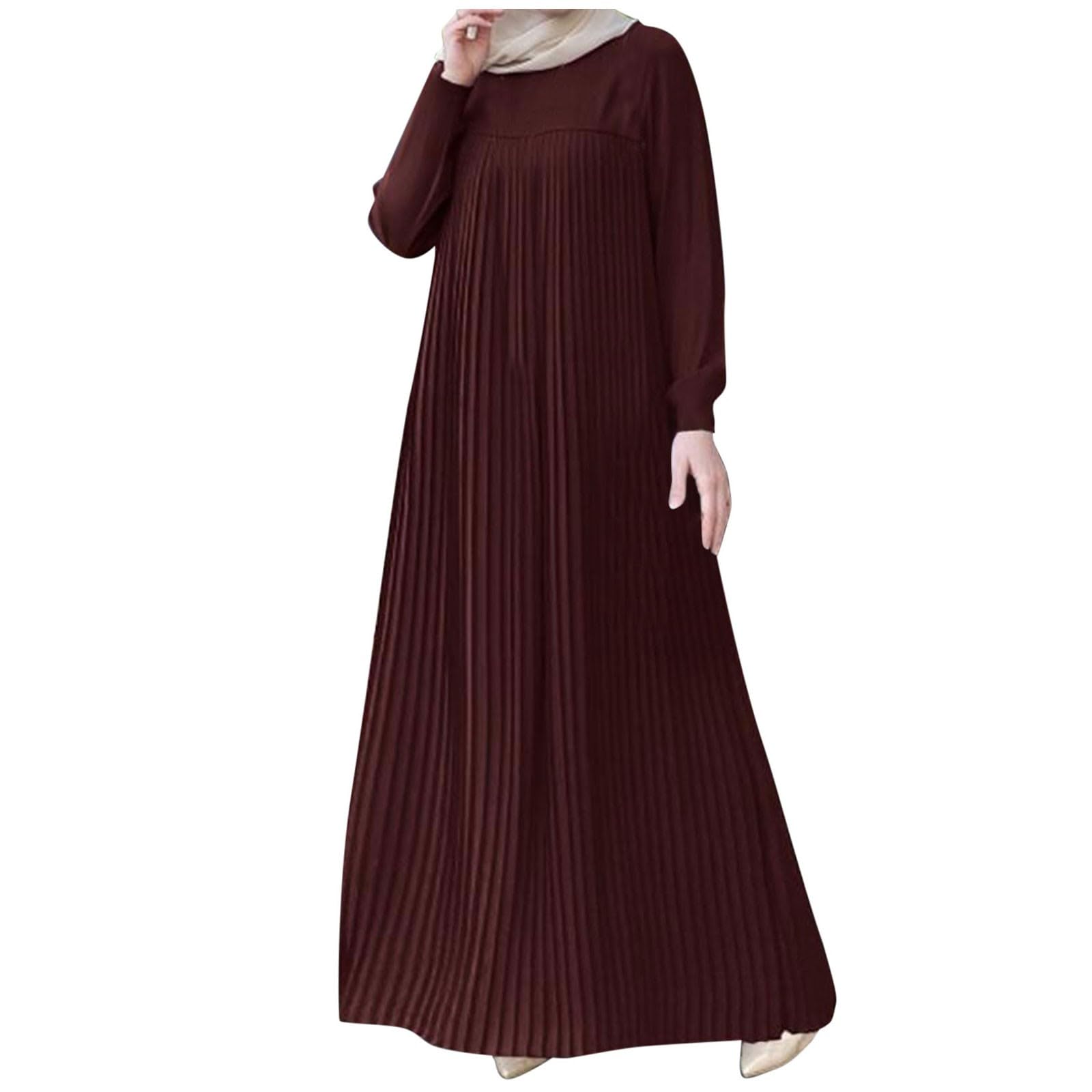 Generisch Elegante bikini musulmán de manga larga Abaya con botones y anillo musulmán