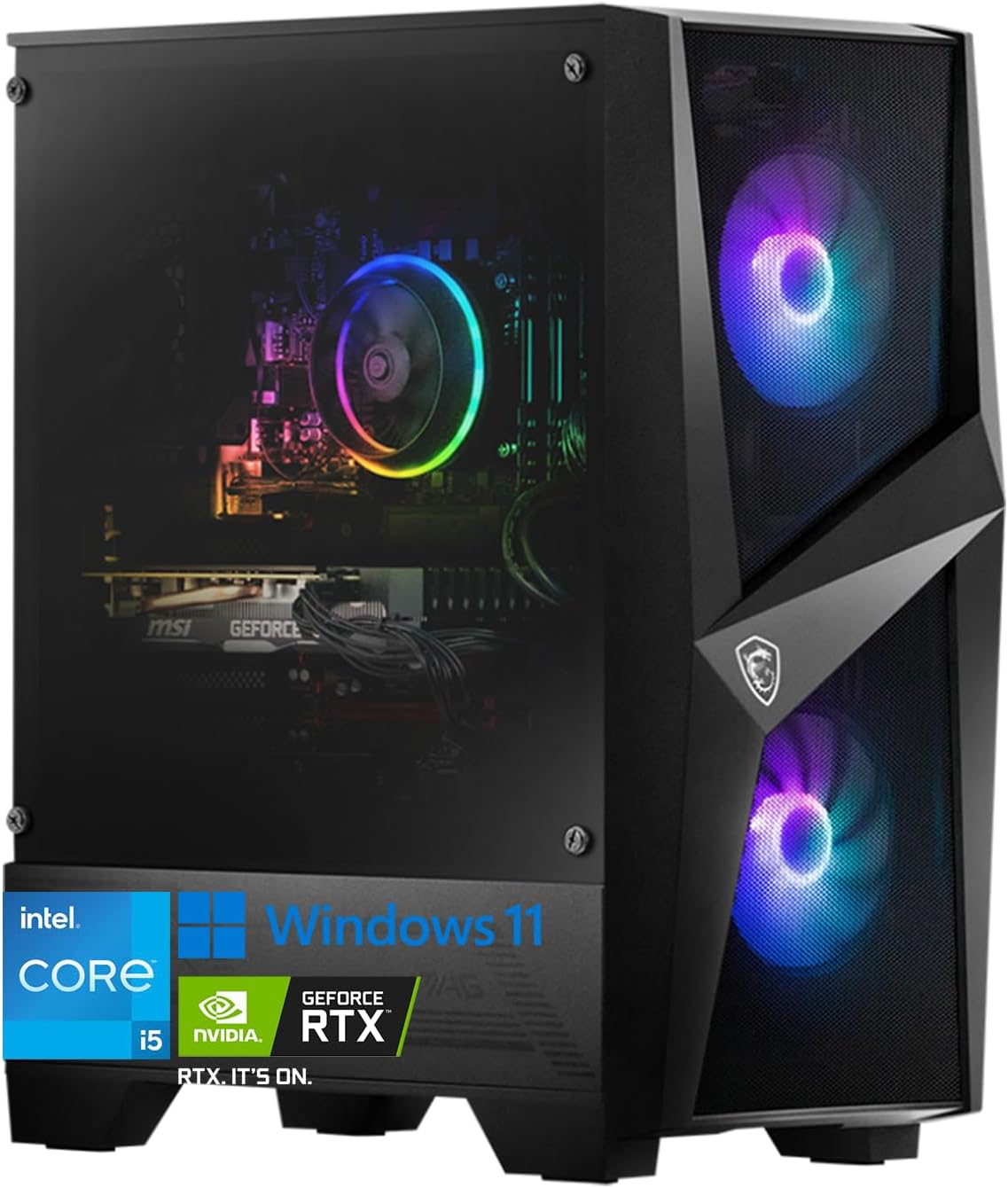 Amazon.com: MSI COSEDX R Gaming Desktop Computer, Intel Core i5-12400 ...