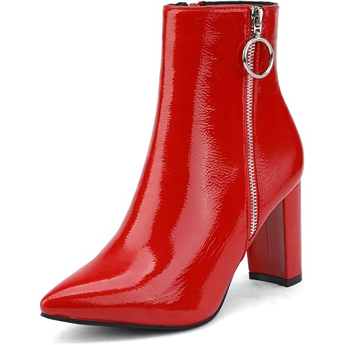 DREAM PAIRS Women's Chunky High Heel Ankle Booties