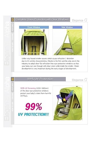 Miniatura 4 de Manito Elegance Alpha Stroller - Protector contra el tiempocubierta de lluvia, color beige