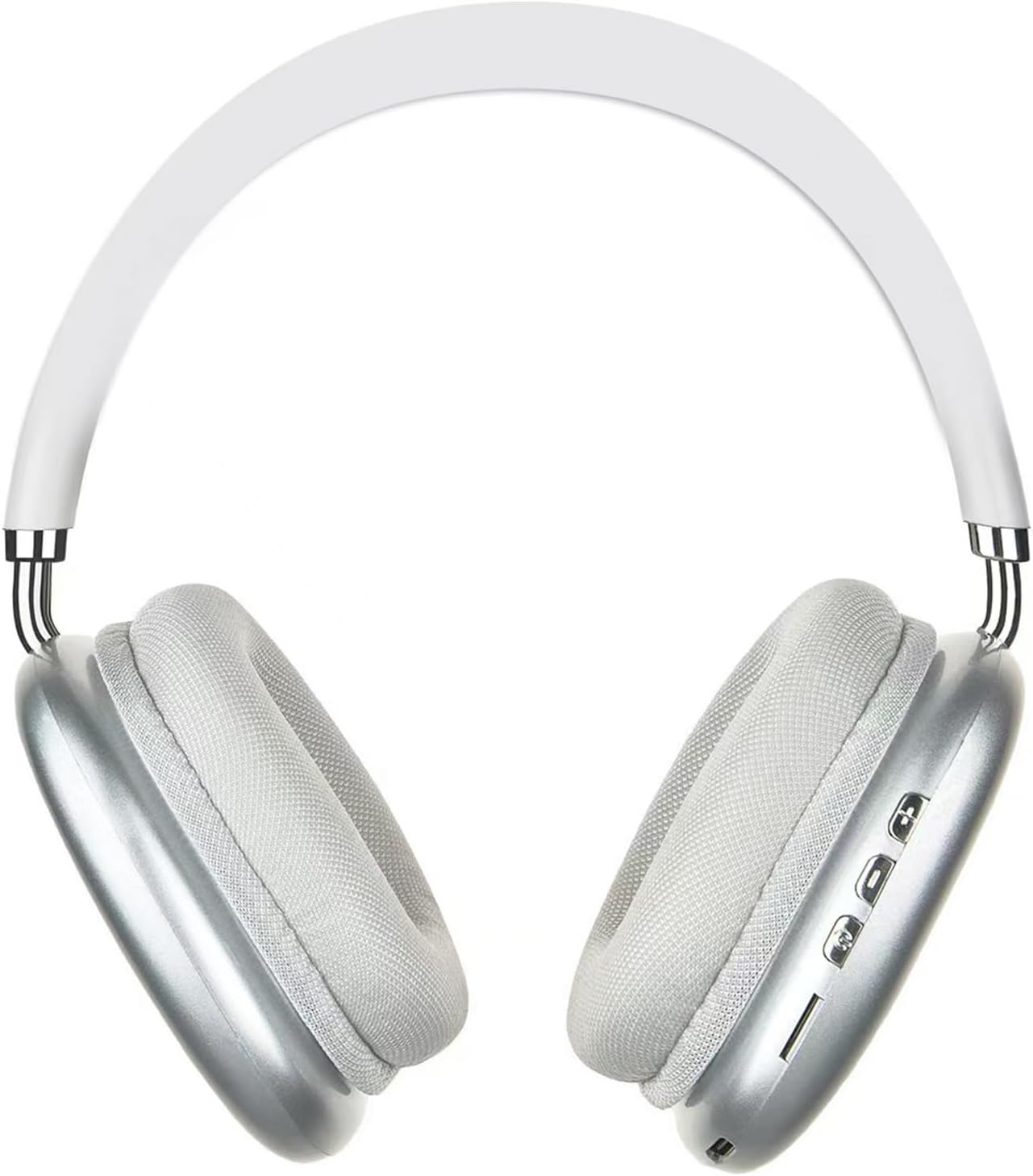 Bluetooth Over Ear Headphones with Mic,Wireless and Wired Headset with 32 Hours Playtime,Deep Bass Lightweight Earphones Fitting in Sports,Gym,Workout,Office for iOS/Android/Laptop-Silver