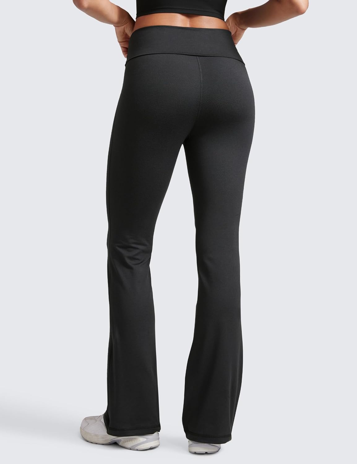 CRZ YOGA Womens Cloud Jersey Foldover Waist Flare Pants 31" - Yoga High Waisted Bootcut Lounge Casual - Image 2