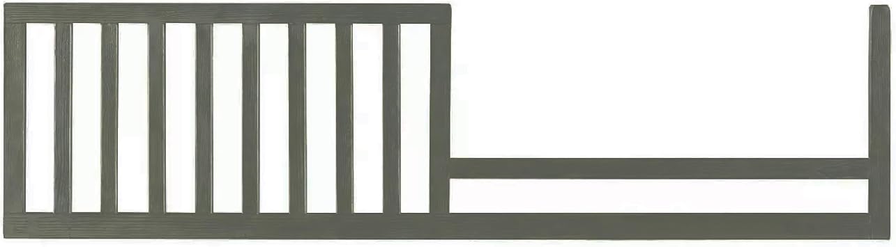 Toddler Bed Safety Guard Rail for Bel Amore & Cosi Bella Convertible Cribs by Bivona - Solid Wood Rail for Convertible Crib to Toddler Bed - Safety Guard Rail for Children Nantucket Grey - Channing