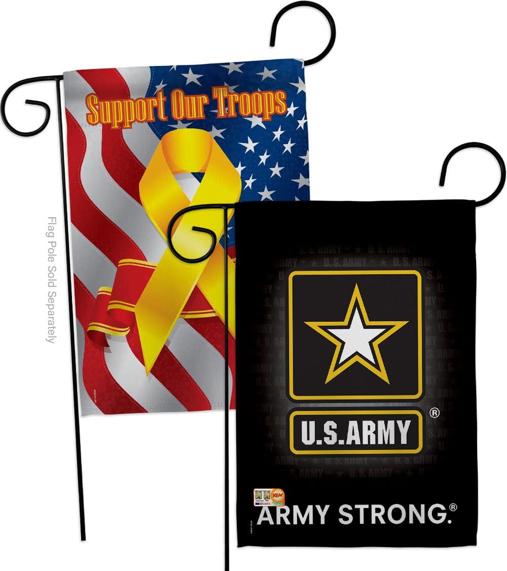 US Army Garden Flags Pack Armed Forces Rangers United State American Military Veteran Retire Official Support Our Troops Small Decorative Gift Yard House Banner Double-Sided Made In USA 13 X 18.5