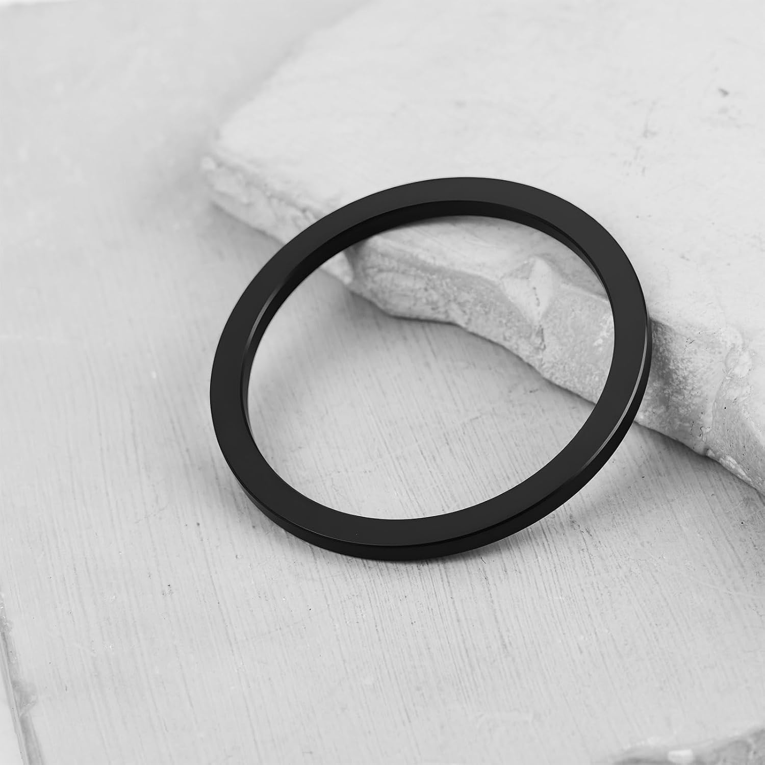 4pcs Bike 2.5mm Bottom Bracket Spacer 35.1x40x2.5mm Black Aluminum Compatible with Shimano