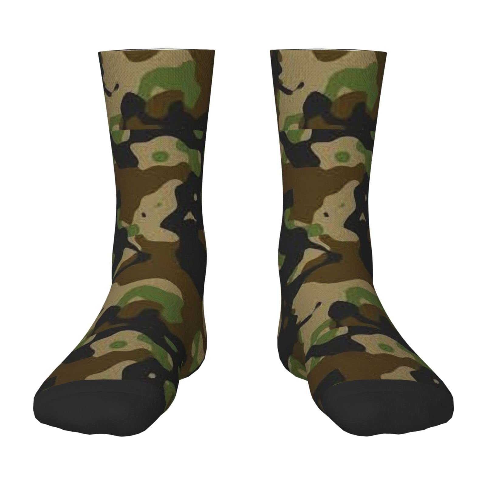 DJNGN Black Camouflage Girls Boys Crew Socks Soft Athletic Socks Toddler Child Anti Skid Slipper Compression Sock