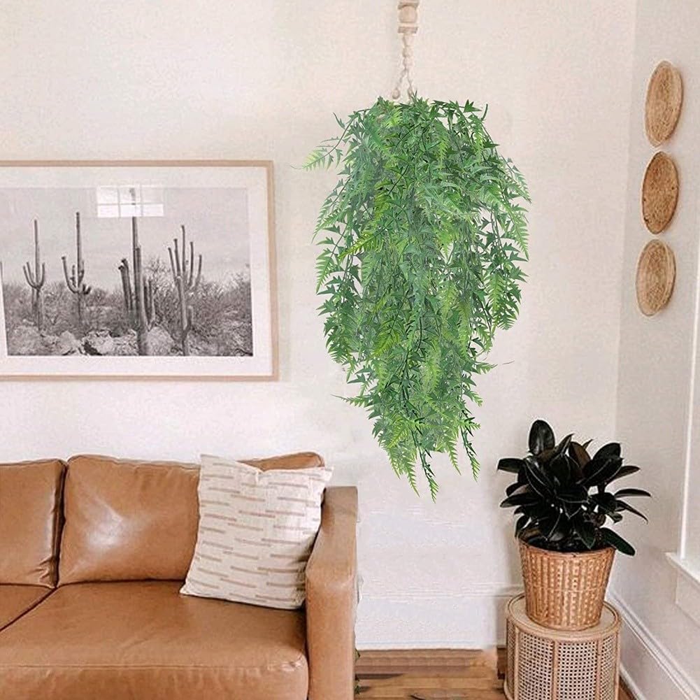 Plante artificielle suspendue 80 cm pour habiller un balcon sans arrosage