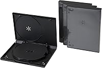 Vista 9 de Funda premium para DVD de 6 discos de tamaño estándar de 0.551 in con funda transparente, solución de almacenamiento que ahorra espacio para discos