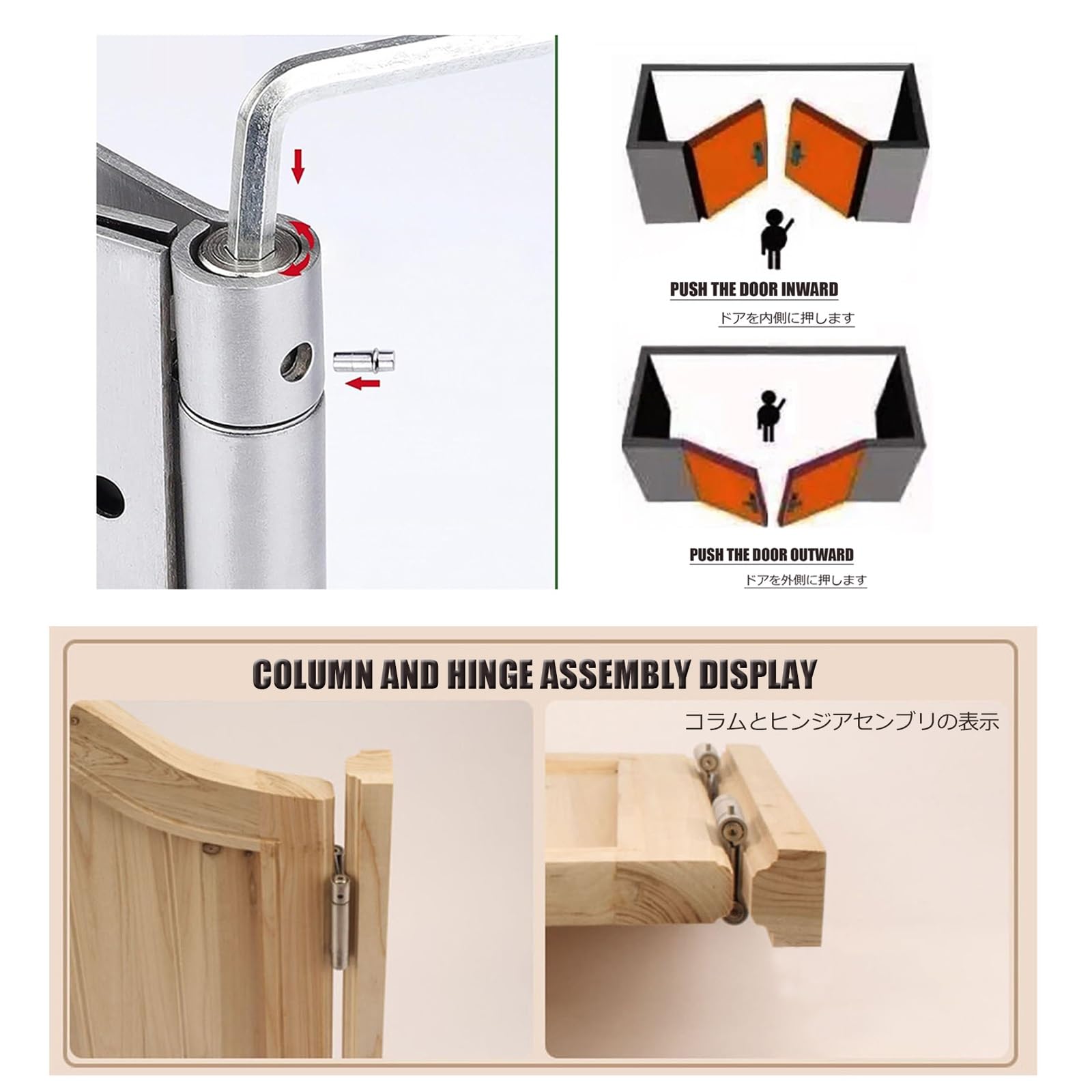 Porte a battente in legno naturale per cucina, bagno, bar, chiusura automatica, mezza dimensione, decorazione retrò per scale, pub, ristorante, casa