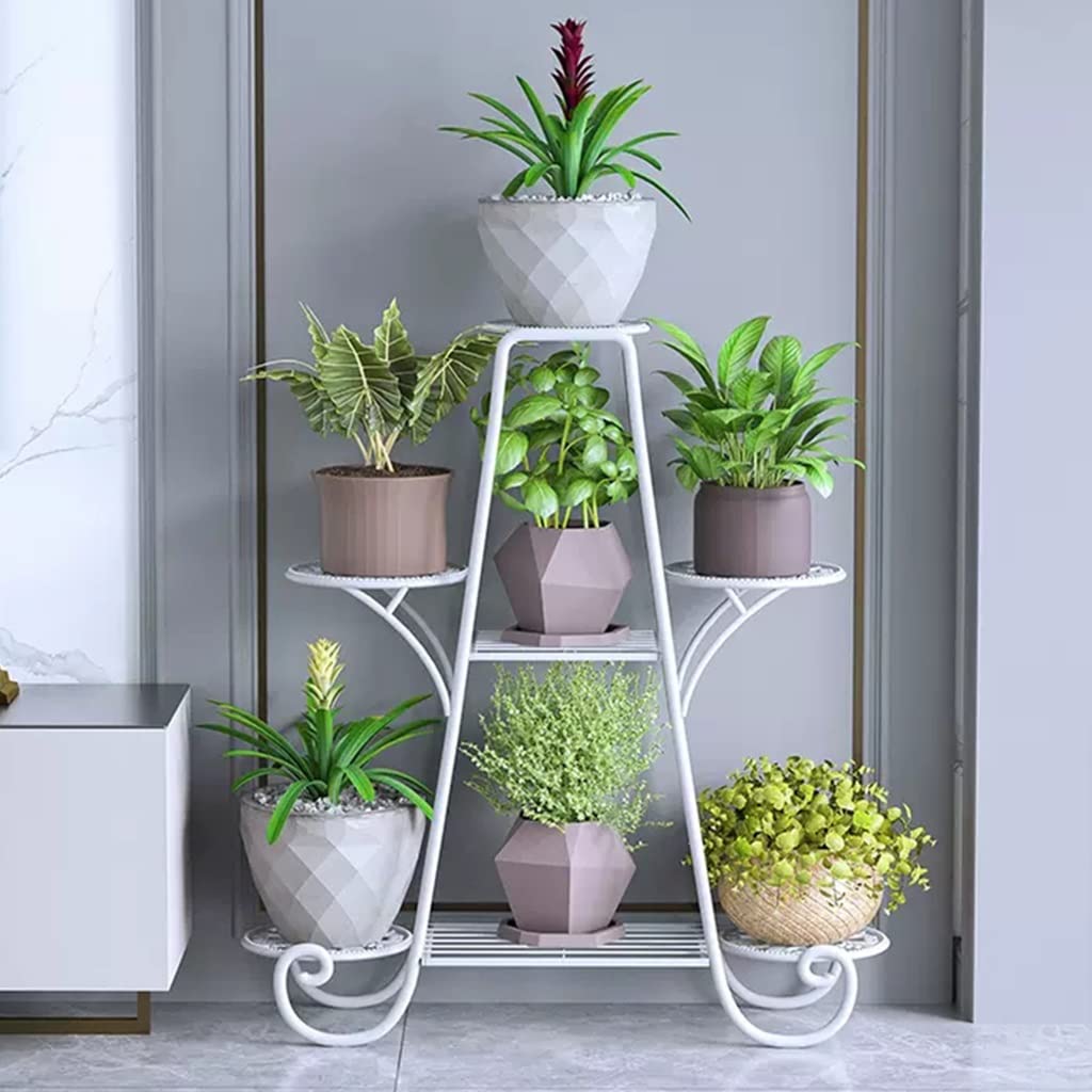 GIZNXBA Blumenständer Fensterbank Pflanzenständer Metall Blumenregal Balkon Pflanzenregal Ecke, Blumentreppe Vertikaler Blumentopfhalter Für Garten