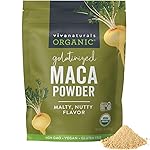 Viva Naturals Organic Maca Powder, Gelatinized, 16 oz (1 lb) - Vegan, USDA Organic, Gluten-Free, Non-GMO Peruvian Superfood in Resealable Bag