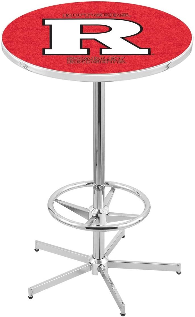 HBS L216-42" Chrome Rutgers Pub Table by Holland Bar Stool Co.