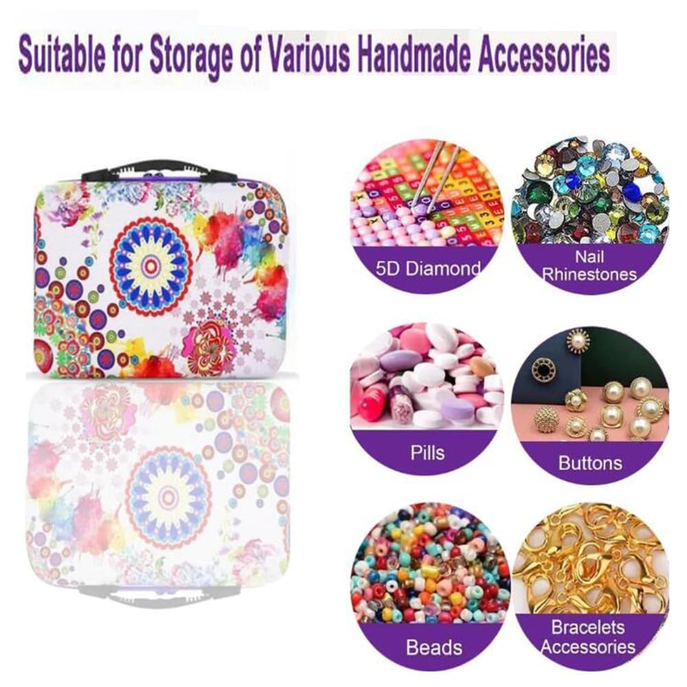 SHJOEE 240 Ranuras Diamond Painting Kit Contenedores de Almacenamiento de Pintura de Diamante Completo 5D Caja de Bordado de Diamantes Diamond Painting Accesorio para Diamantes,Joyas,Manicura de Uñas