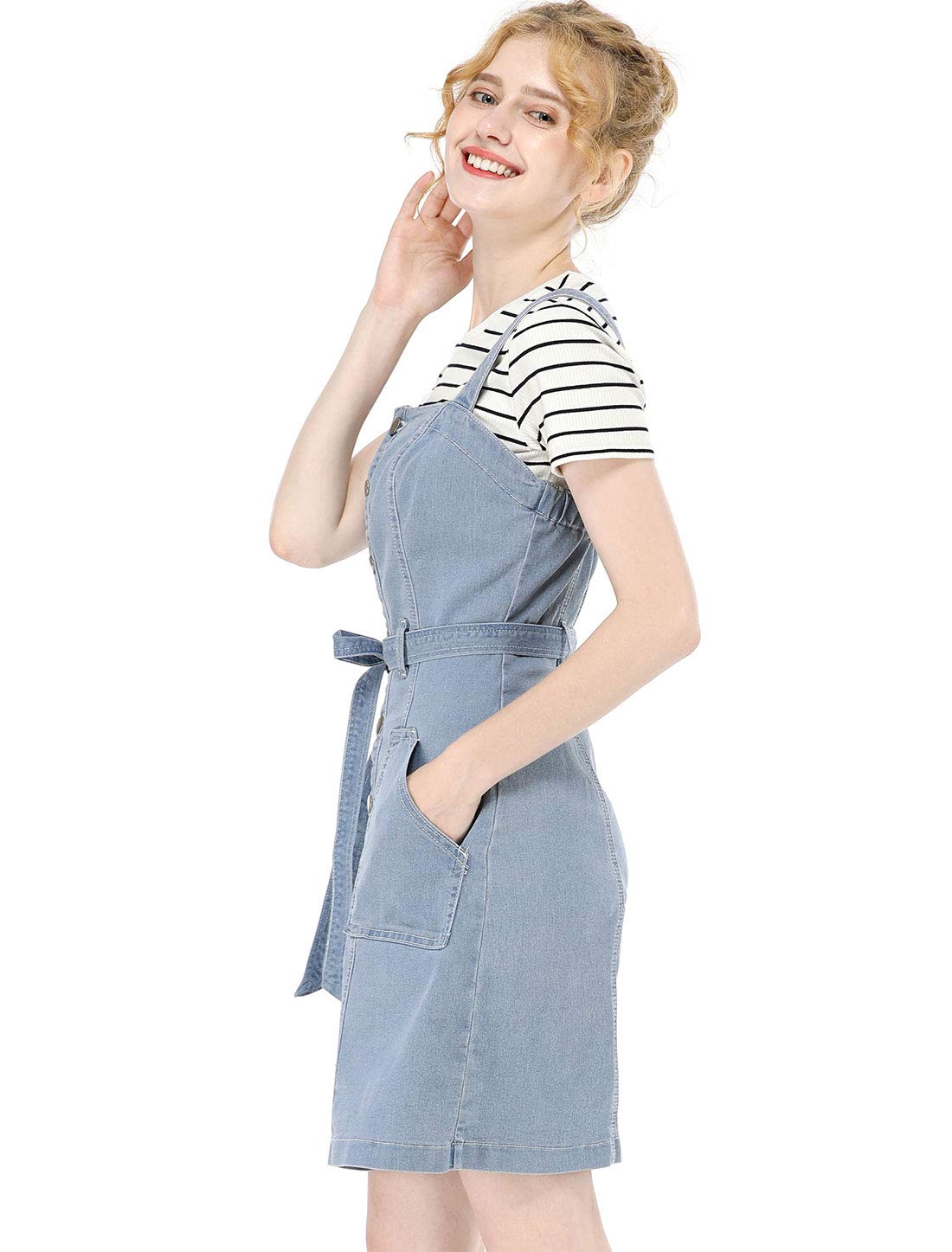 Allegra K Denim Dress Alinear Mujer