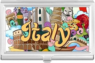 Pisa Milan Cathedral Italy Graffiti Business Card Holder Case Pocket Box Wallet