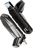 Vista 1 de Unidad flash USB externa SSD de 256 GB, hasta 550 MB/s 2 en 1 tipo C+USB A USB3.2 Gen2 unidad de pulgar de estado sólido SSD Stick para iPhone
