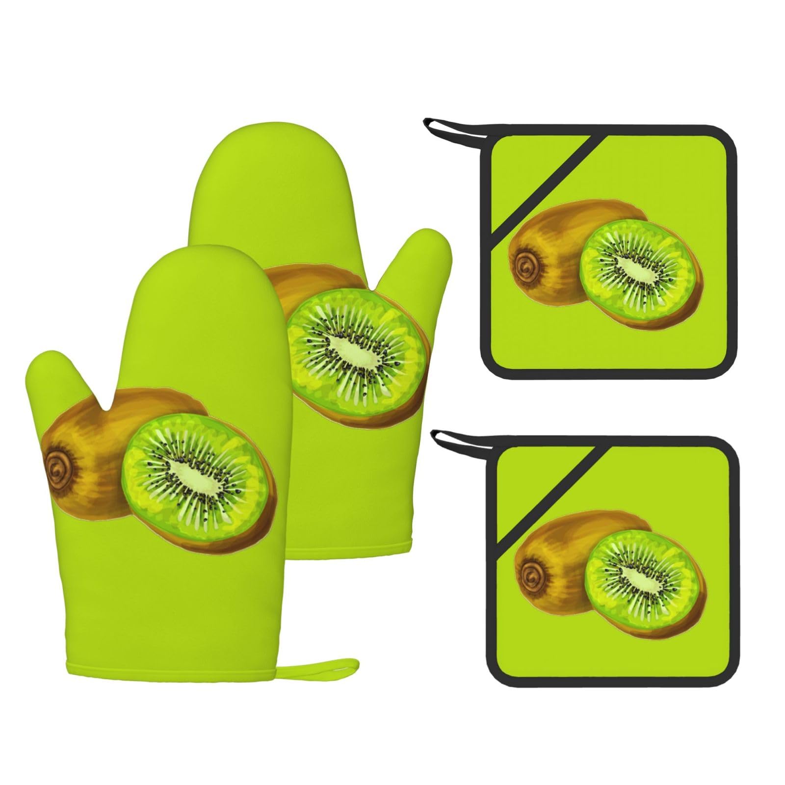 Gants de cuisine kiwi pour manipuler les plats chauds du four en sécurité