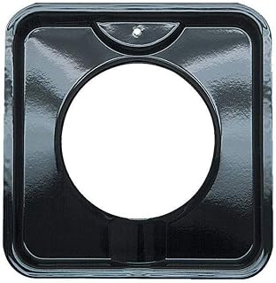 Range Kleen P400 Black Porcelain Square Style I Gas Drip Pan 7.75 Inches