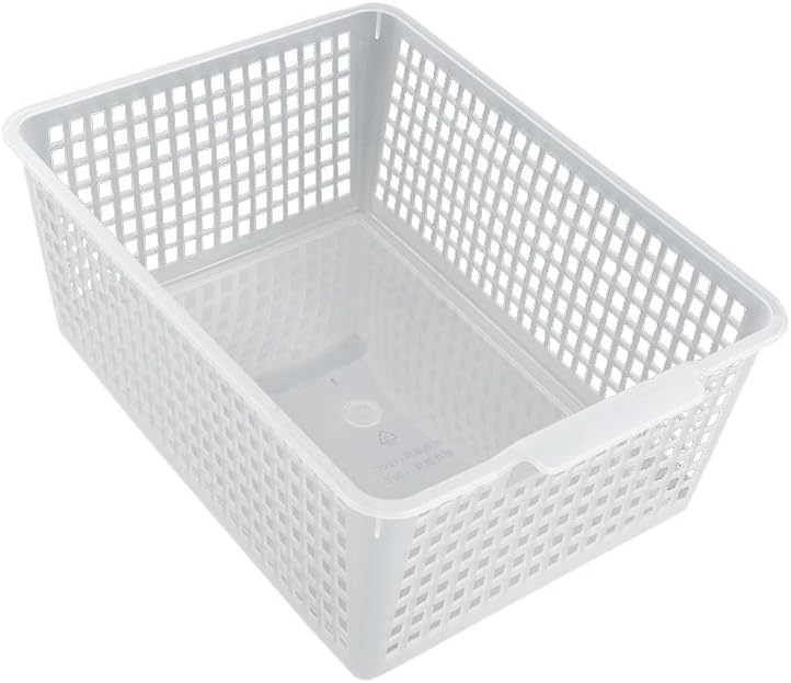 Qsbon Clear Storage Baskets/ Bins Organizer for Bathroom, Health and Beauty Products, 3-Pack