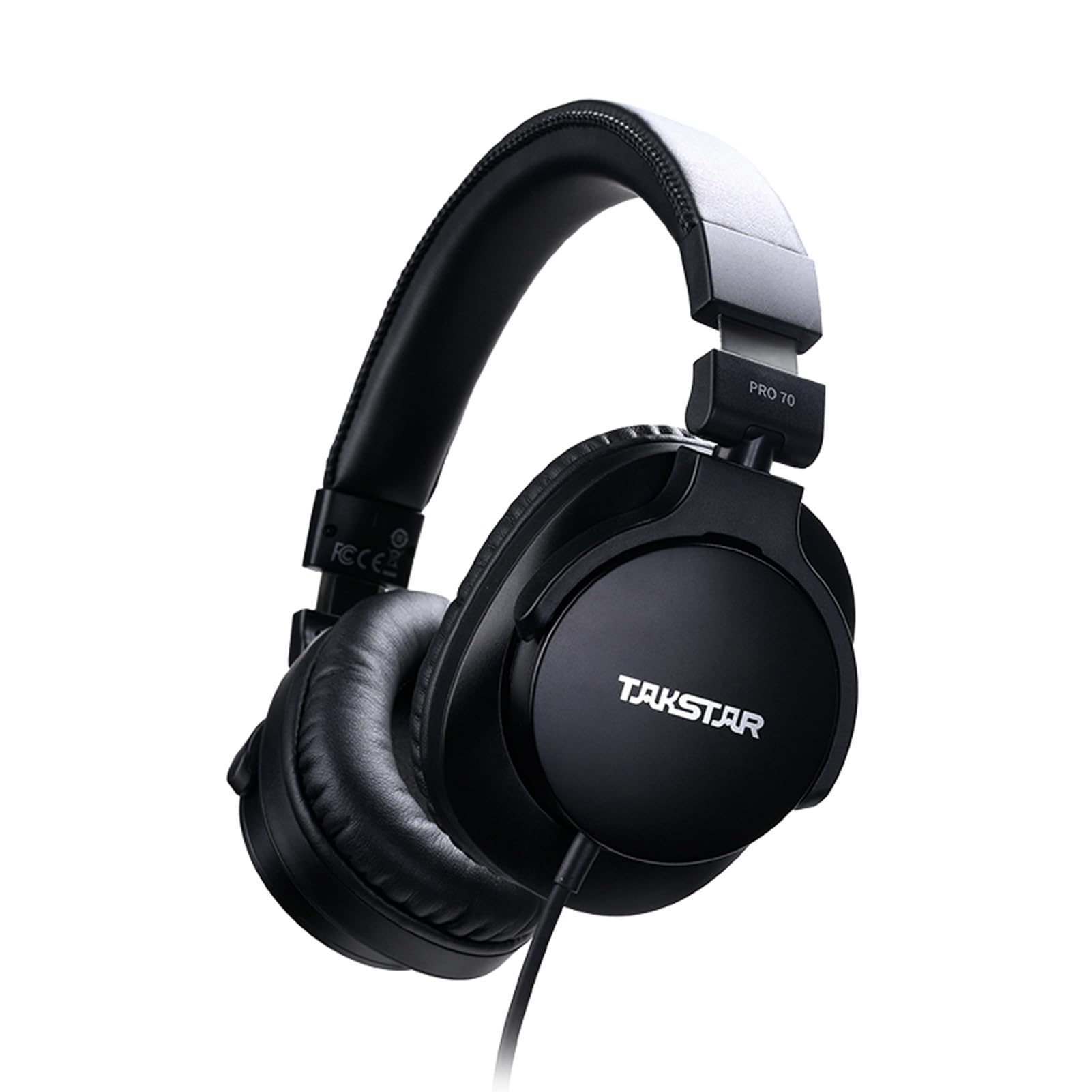 Asixxsix Auriculares con Cable, Controladores de 40 Mm, Respuesta de Frecuencia Equilibrada, Auriculares de Estudio, para Colocar sobre la Oreja para DJ con Aislamiento Cerrado para Producción
