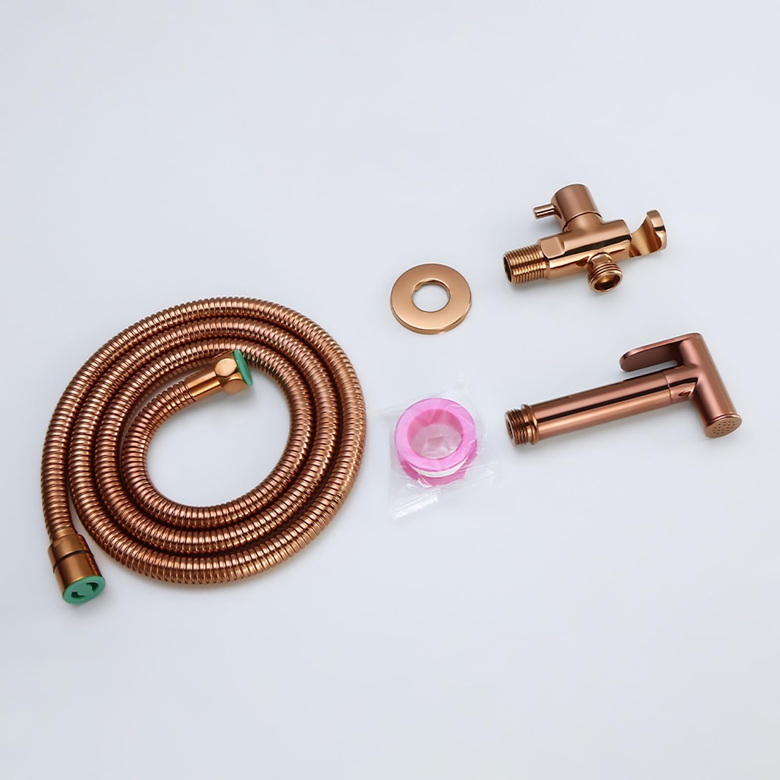 Kit de rociador de bidé de alta presión, ducha de inodoro de mano de latón con manguera de 1,5 m, bidé de higiene personal montado en la pared para una mejor experiencia de baño