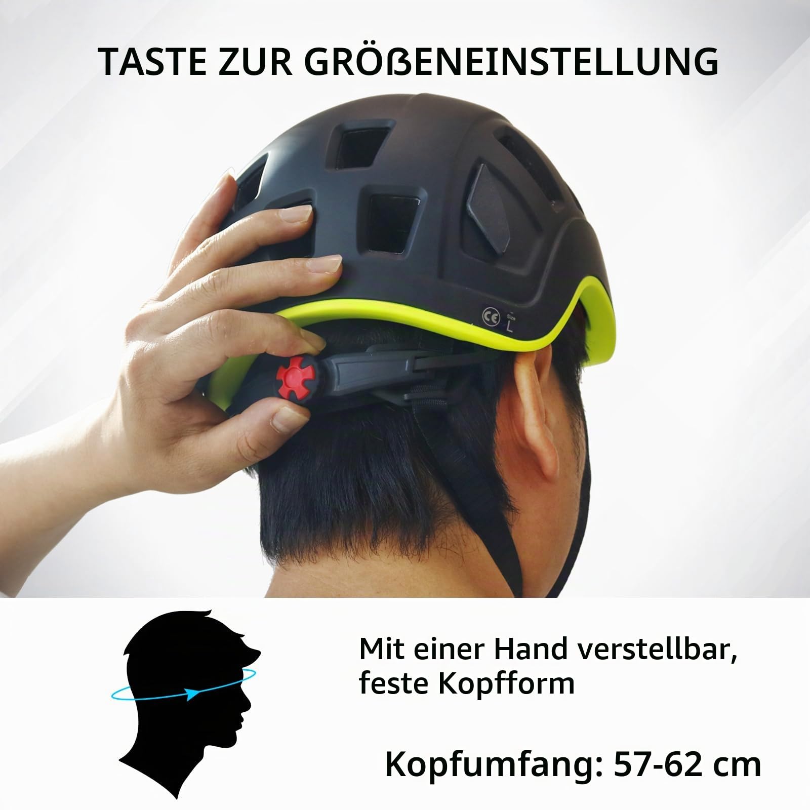 NewDoar Kletterhelm Halbkuppelhelm Ultraleichtes Design mit 11 Belüftungsöffnungen und Stirnlampenclips für Fels-/Eisklettern Höhlenerkundung, Rettung, verstellbar 57–62 cm (Männer/Frauen)