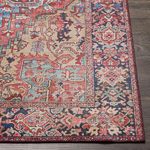 Artistic Weavers Reeta Printed Medallion Area Rug,7'6" x 9'6",Bright Red/Wheat - Thumbnail 2