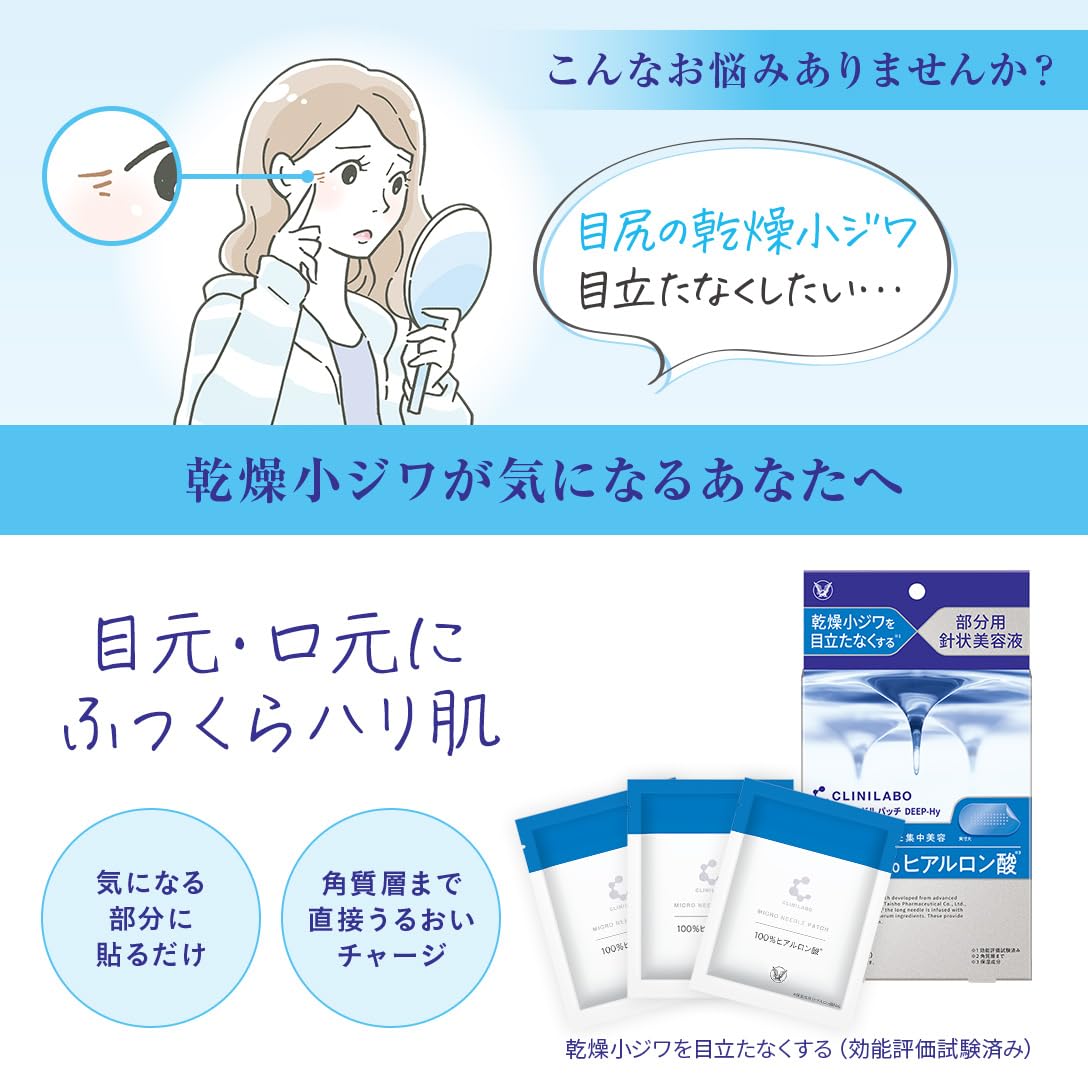 Amazon.co.jp: クリニラボ マイクロニードルパッチ ディープ-Hy 大正
