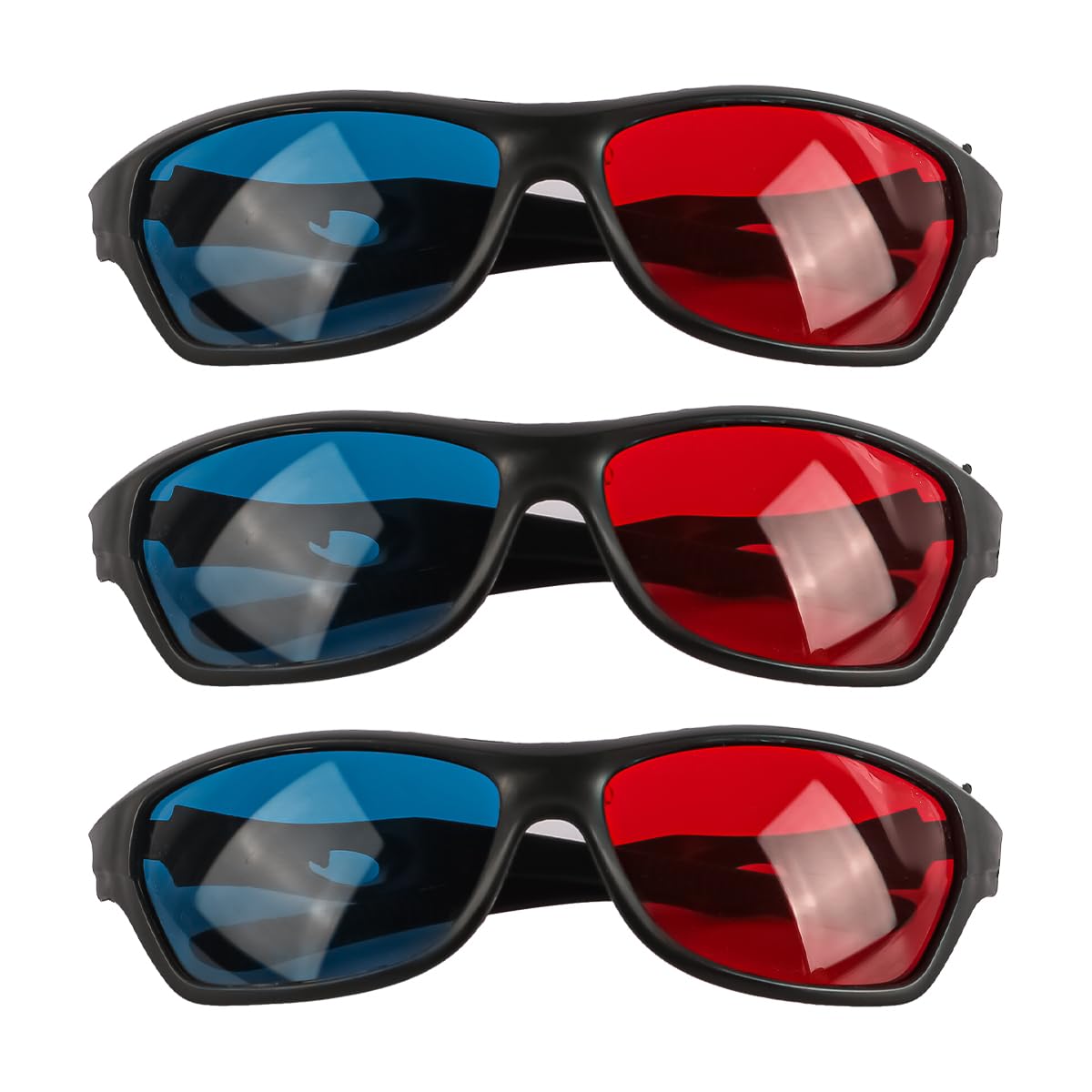 Namvo 3 Pack Czerwone Niebieskie Okulary 3D Cyjanowe Okulary Anaglyph 3D Okulary do Gier Filmowych Okulary Do Oglądania 3D Do Monitora Komputerowego Ekran Kina Domowego