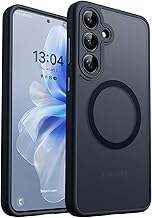 CANSHN Case for Samsung Galaxy S25 with Camera Protection for Magsafe (Top Military Protection and Magnetic Force) Extremely Durable Mobile Phone Case S25 Case - Translucent Matt Black