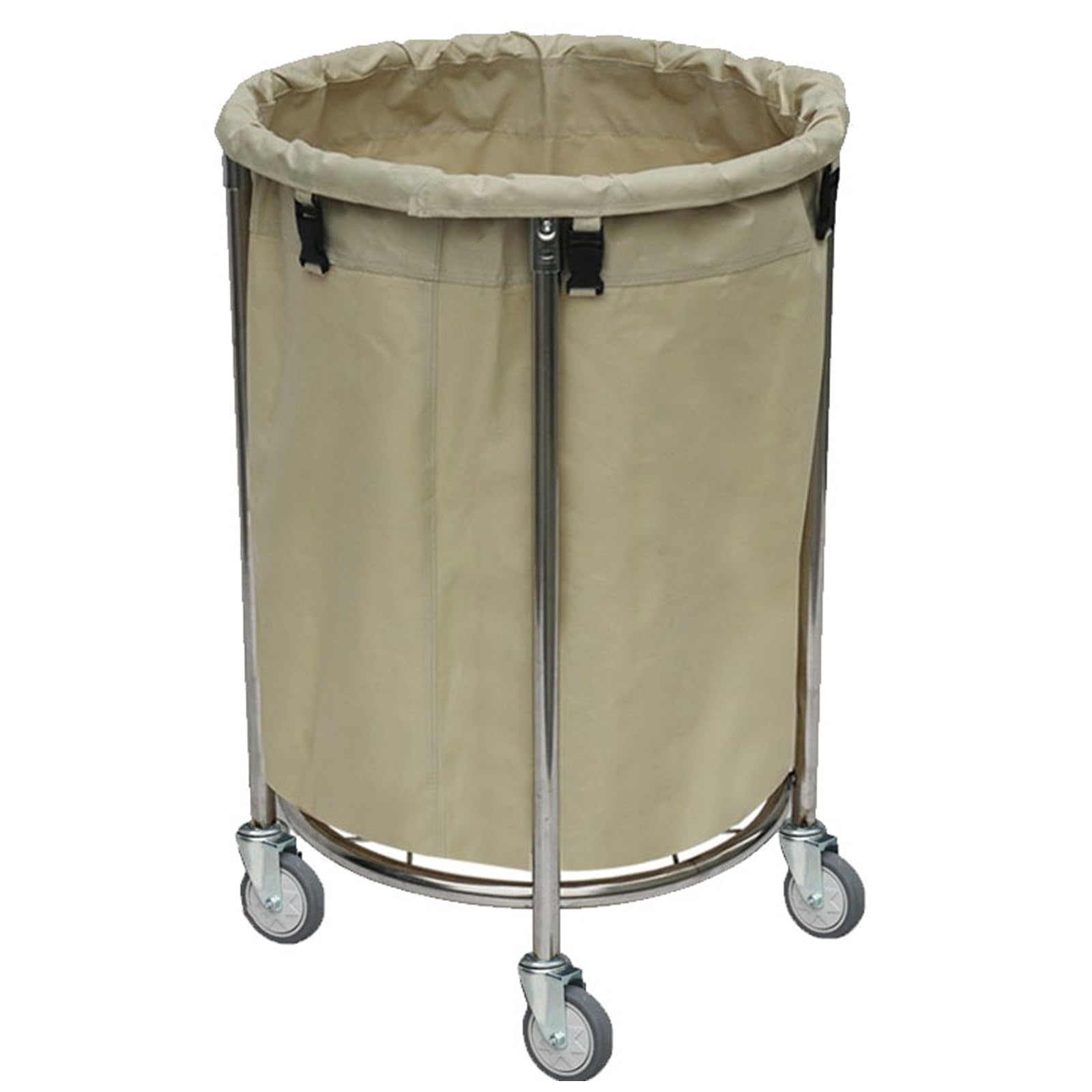 SFSLBFB Heavy-Duty Laundry Basket Cart with Wheels, Stainless Steel Reinforced, Large Capacity for Commercial Use