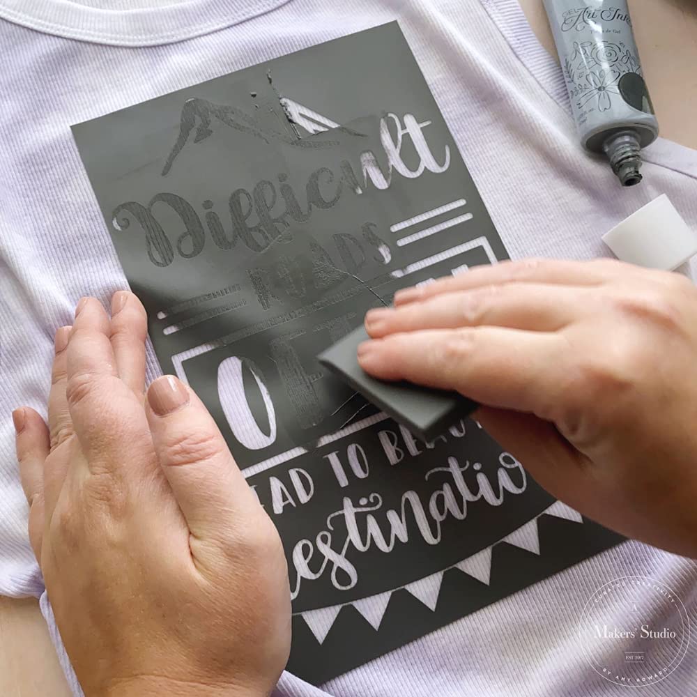 Angled Rubber Squeegee | Professional Mesh Stencil Screen Printing Tool for Applying Chalk Paste, Inks, Paints, Crafts, and Much More | A Maker's Studio